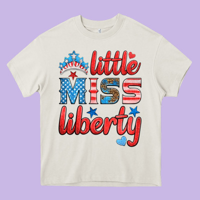 Little Miss Liberty Heavy Core Tee Designed By Hra Design Shop