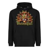 Black Turkey rainbow thankful thanksgiving Heavyweight Hoodie - NancyCooperArtShop