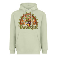 Matcha Turkey rainbow thankful thanksgiving Heavyweight Hoodie - NancyCooperArtShop