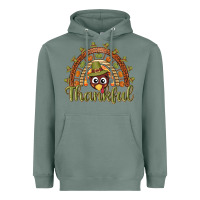 Sage Turkey rainbow thankful thanksgiving Heavyweight Hoodie - NancyCooperArtShop