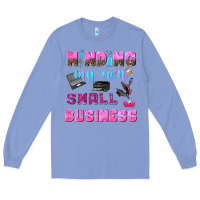 Colony Blue mind my own small business Long Sleeve Tee - NancyCooperArtShop