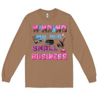 Toasted Coconut mind my own small business Long Sleeve Tee - NancyCooperArtShop