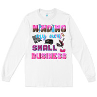White mind my own small business Long Sleeve Tee - NancyCooperArtShop