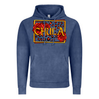 Vintage Denim Spanish chula with roses Vintage Hoodie - Jasminsmagicworld
