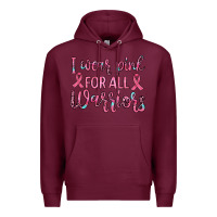 Burgundy i wear pink for all warriors Premium Hoodie - JahusDesignShop