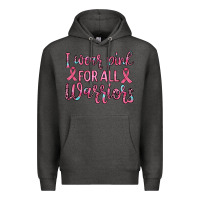 Charcoal Heather i wear pink for all warriors Premium Hoodie - JahusDesignShop