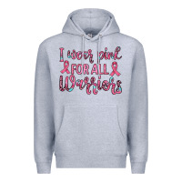 Heather Grey i wear pink for all warriors Premium Hoodie - JahusDesignShop