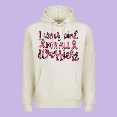 I Wear Pink For All Warriors Premium Hoodie Designed By Jahusdesignshop
