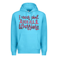 Ocean Blue i wear pink for all warriors Premium Hoodie - JahusDesignShop