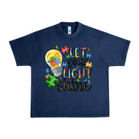 Navy let your light shine Urban Heavy Tee - MaliasSmallBusiness