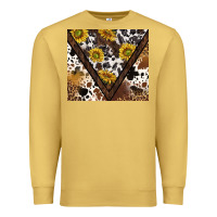 Antique Gold western sunflowers and cowhide tumbler tbs Premium Sweatshirt - TumblerDesignByShophia