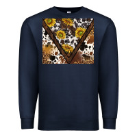 Navy western sunflowers and cowhide tumbler tbs Premium Sweatshirt - TumblerDesignByShophia