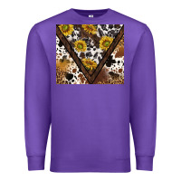Purple western sunflowers and cowhide tumbler tbs Premium Sweatshirt - TumblerDesignByShophia