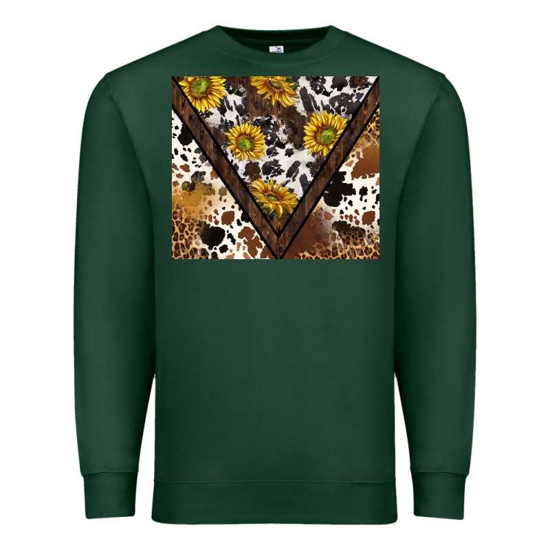 Western Sunflowers And Cowhide Tumbler Tbs Premium Sweatshirt by TumblerDesignByShophia | Teevron