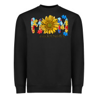 Black autism mom life sunflower Heavyweight Sweatshirt - MaliasSmallBusiness