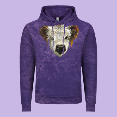 White Calf Scottish Vintage Hoodie Designed By Barkaloodesign