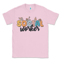 Bubblegum Pink social worker Classic Tee - MaliasSmallBusiness