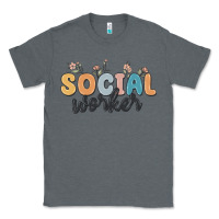 Charcoal Heather social worker Classic Tee - MaliasSmallBusiness