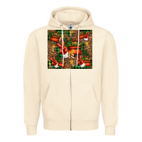 Sandshell Christmas Santa Claus peace hand Zipper Hoodie - Jasminsmagicworld