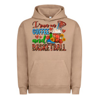 Pigment Burro I Run On Coffee And Basketball Frappe Urban Hoodie - FaDigitalArtStudio