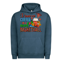 Pigment Midnight Navy I Run On Coffee And Basketball Frappe Urban Hoodie - FaDigitalArtStudio