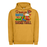 Pigment Peanut Butter I Run On Coffee And Basketball Frappe Urban Hoodie - FaDigitalArtStudio