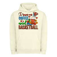 Pigment Pistachio I Run On Coffee And Basketball Frappe Urban Hoodie - FaDigitalArtStudio