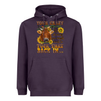 Plum Your crazy is showing Heavyweight Hoodie - NancyCooperArtShop