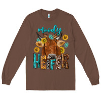 Chestnut moody cow Long Sleeve Tee - NancyCooperArtShop