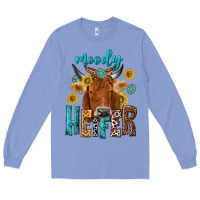 Colony Blue moody cow Long Sleeve Tee - NancyCooperArtShop