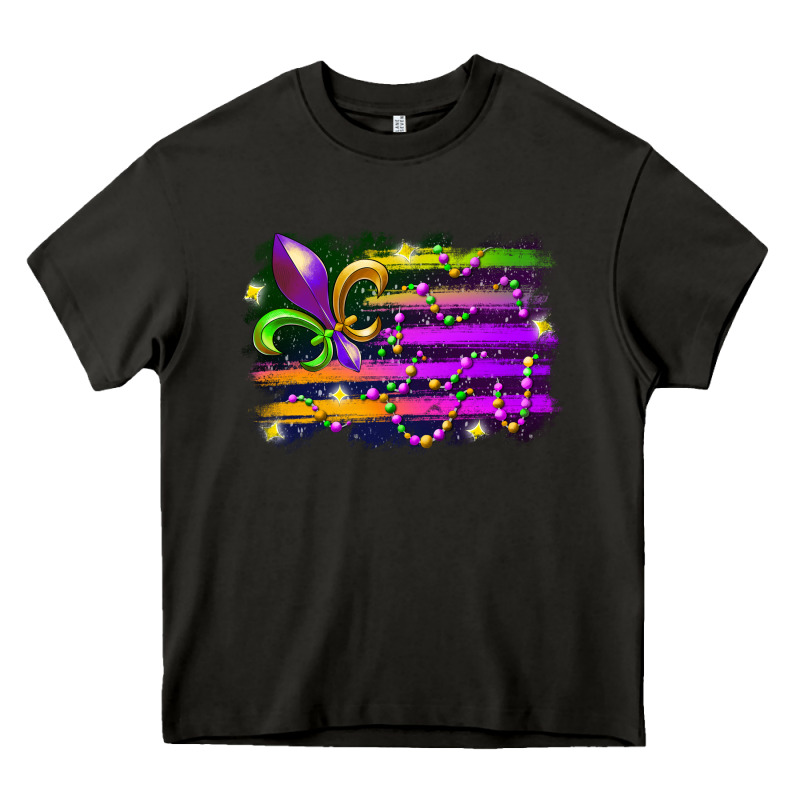 Mardi Gras Flag Heavy Core Tee by RacoonDesign | Teevron