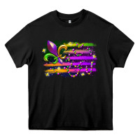 Black mardi gras flag Heavy Core Tee - RacoonDesign