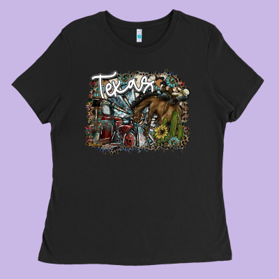 Texas Ladies Tee Designed By Sublimationcraftshop