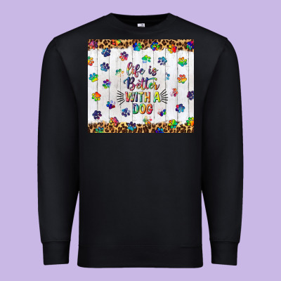 Life Is Better With A Dog Tumbler Tbs Premium Sweatshirt Designed By Tumblerdesignbyshophia