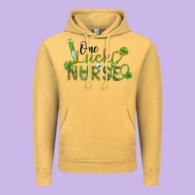 One Lucky Nurse Vintage Hoodie Designed By Barkaloodesign