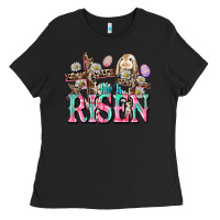 Black He is risen Easter Day Ladies Tee - CowGirlArtShop