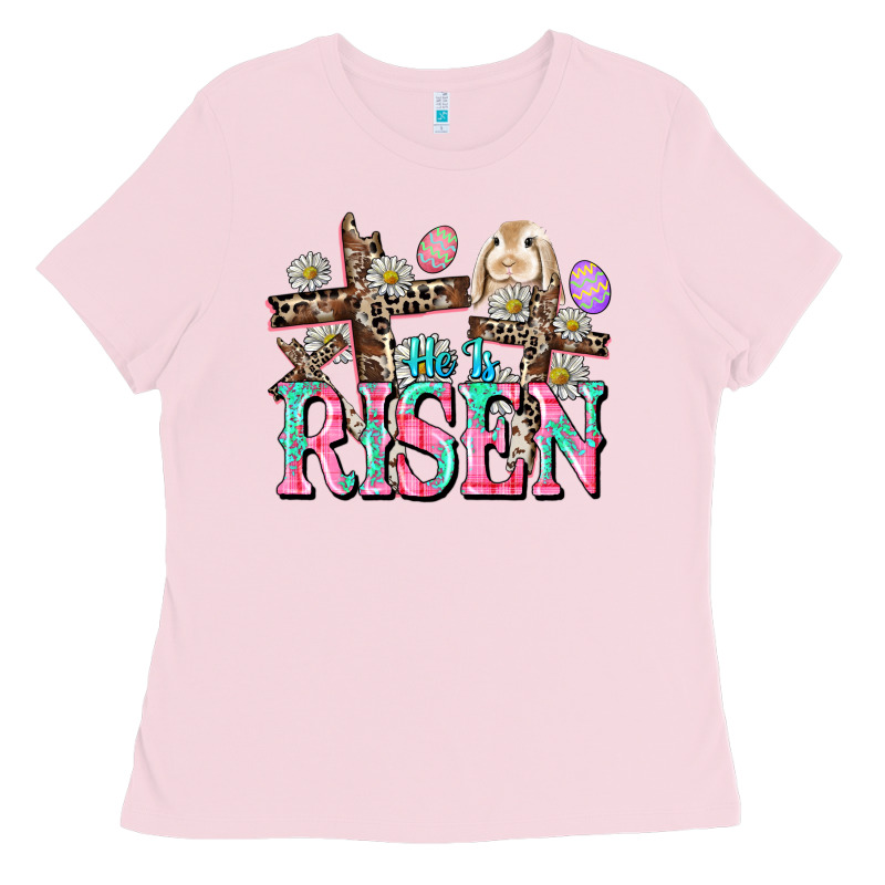He Is Risen Easter Day Ladies Tee by CowGirlArtShop | Teevron