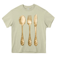 Mossy spoon fork knife fa element Heavy Core Tee - FaDigitalArtStudio