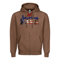 Chestnut all american papa Zipper Hoodie - BarkalooDesign