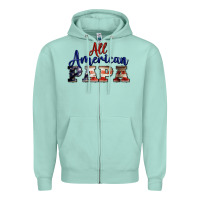 Seafoam all american papa Zipper Hoodie - BarkalooDesign
