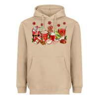Mushroom Christmas coffee cups Heavyweight Hoodie - texasbilliewilder