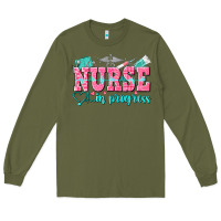 Army Green nurse in progress Long Sleeve Tee - NancyCooperArtShop