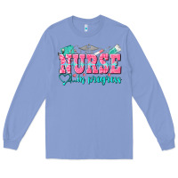 Colony Blue nurse in progress Long Sleeve Tee - NancyCooperArtShop