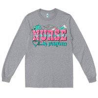 Heather Grey nurse in progress Long Sleeve Tee - NancyCooperArtShop