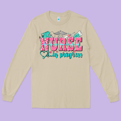 Nurse In Progress Long Sleeve Tee Designed By Nancycooperartshop