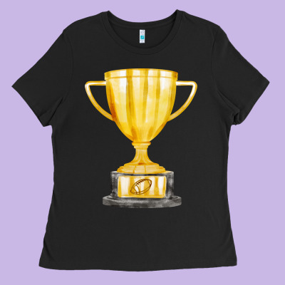 Throphy Cup Ladies Tee Designed By Fadigitalartstudio