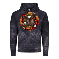 Cloud Black Christmas Baby Cow Vintage Hoodie - RanaPortraitStore