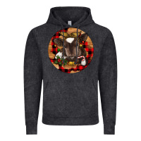 Vintage Black Christmas Baby Cow Vintage Hoodie - RanaPortraitStore