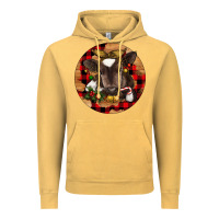 Vintage Mustard Christmas Baby Cow Vintage Hoodie - RanaPortraitStore