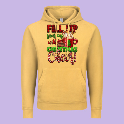 Fill Up Your Cup With Christmas Cheer Vintage Hoodie Designed By Jasminsmagicworld